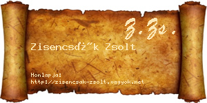 Zisencsák Zsolt névjegykártya